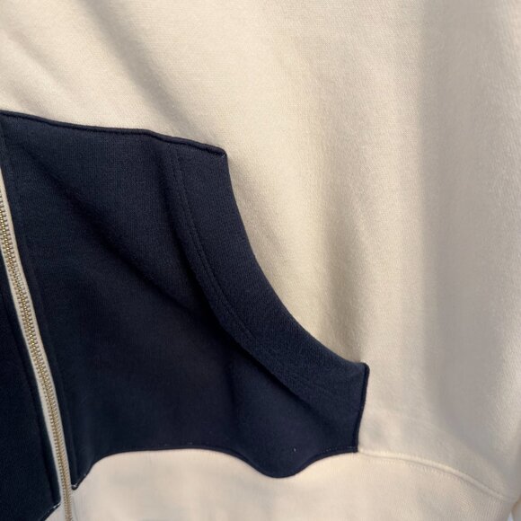 ⭐️ Peloton: Women’s Ivory & Navy Full-Zip Hoodie – Size XXL ⭐️ - Picture 3 of 6